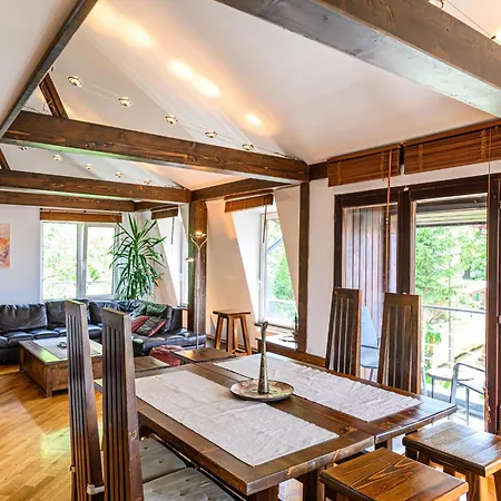 Penthouse With Panoramic Mountain & City View Апартаменты Брашов